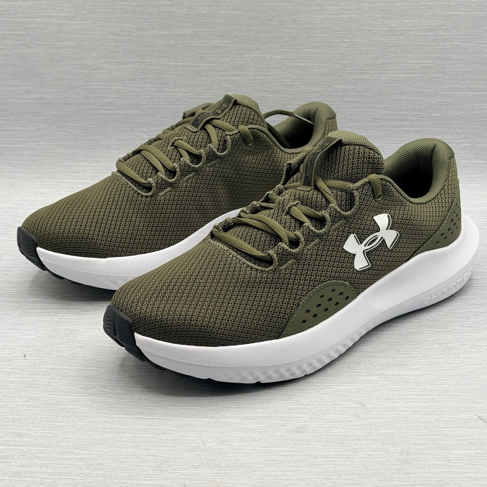 Under Armour Charged Surge 4 Men's 12 Running Shoes Green Army Olive 3027000